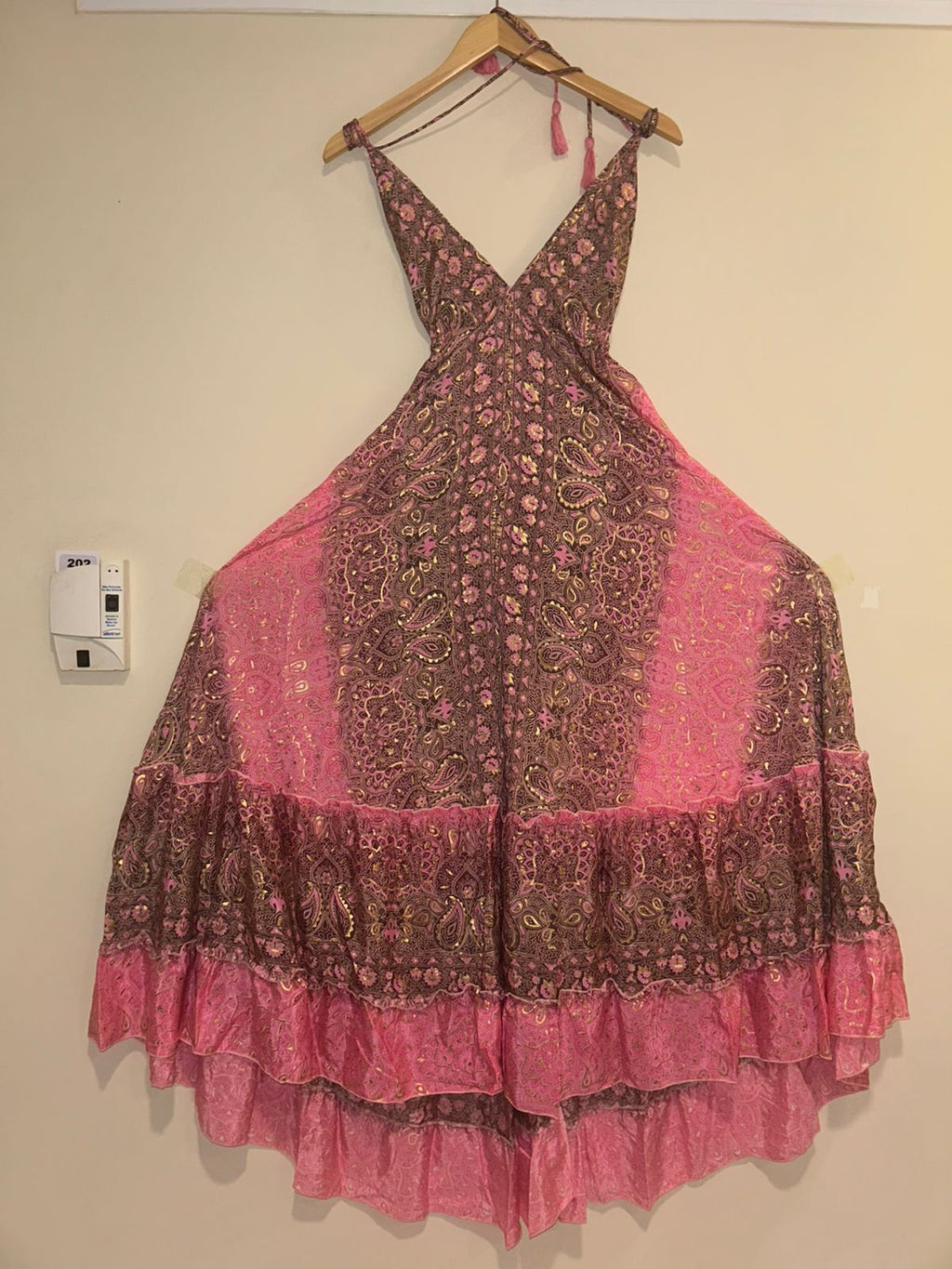 🔴 Vestido Longo Indiano - Cores Vermelhas  | Tam. Único 002