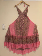 🔴 Vestido Longo Indiano - Cores Vermelhas  | Tam. Único 002