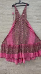 🔴 Vestido Longo Indiano - Cores Vermelhas  | Tam. Único 002