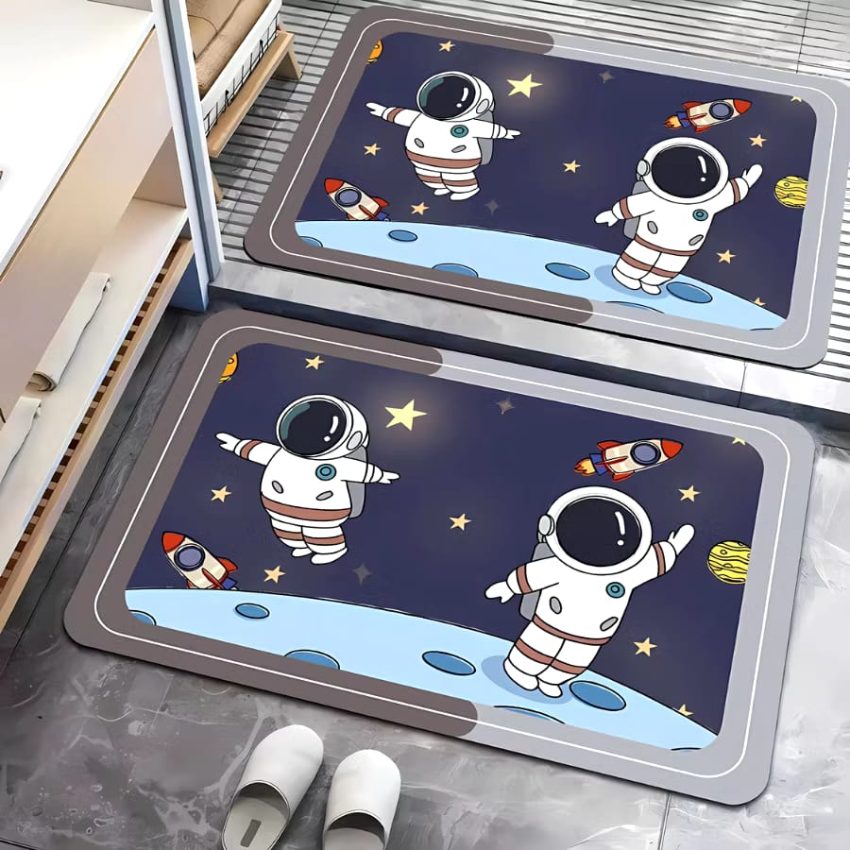 tapete cor desenho astronauta